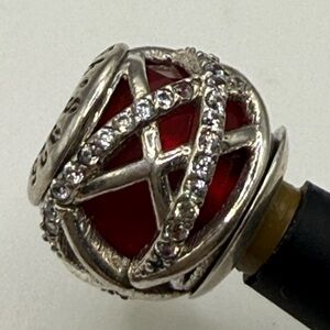 Pandora Red Adornment & CZ’s Charm Create a Brautiful Sparkle!